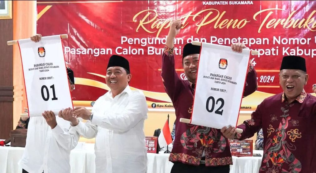 Penetapan Nomor Urut Calon Bupati dan Wakil Bupati Kabupaten Sukamara